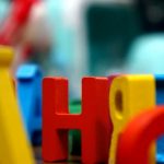 a close up of the letters of the alphabet